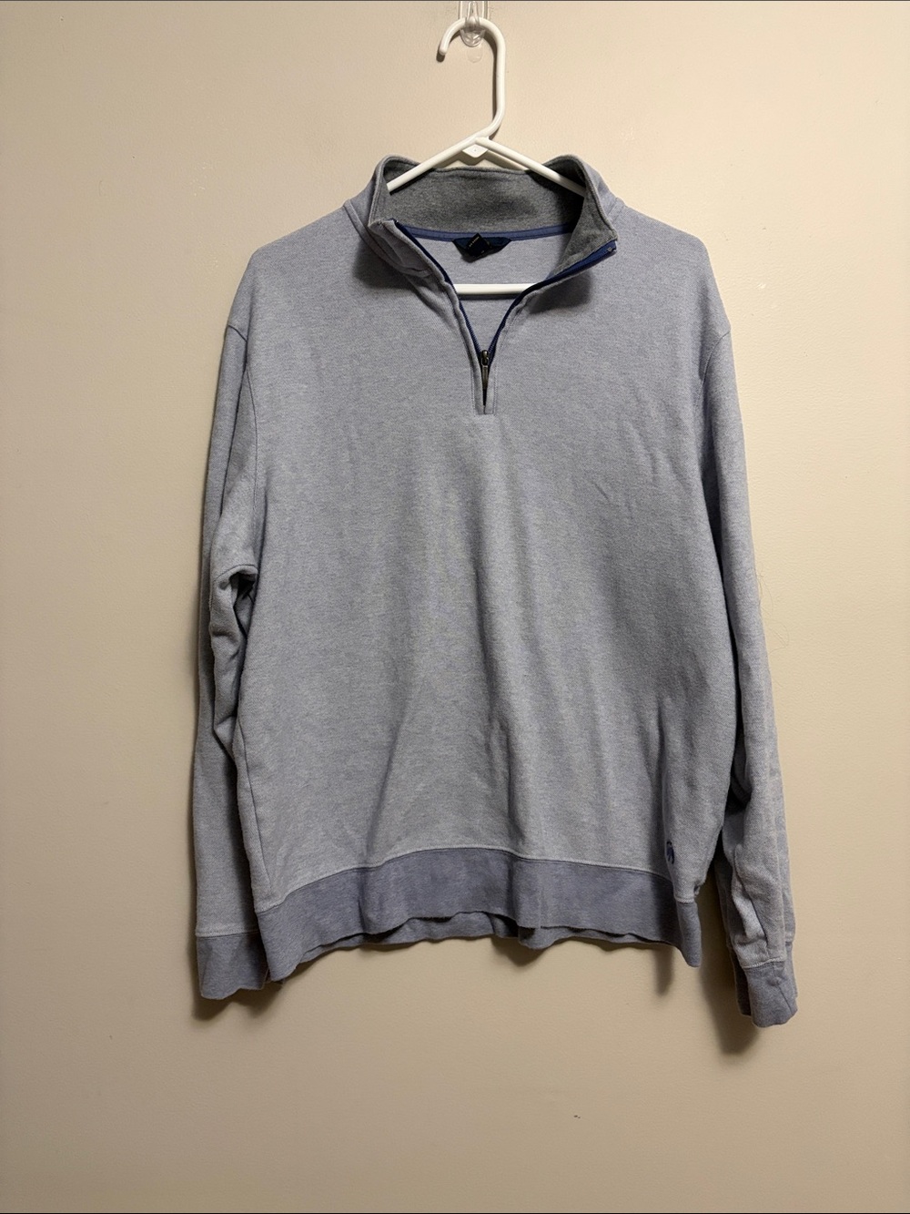Brooks Brothers Light Blue Quarter-Zip Pullover Sweater Size Large